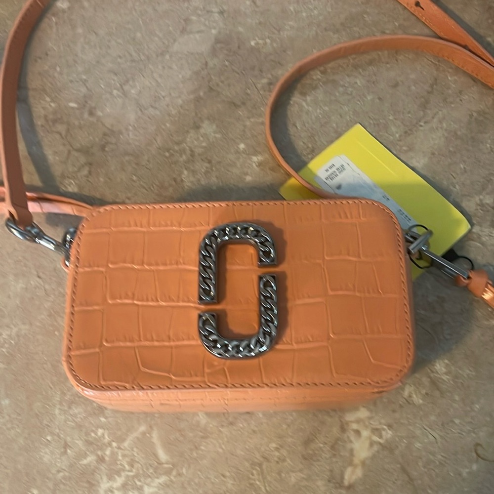 MARC JACOBS
Orange Croc 'The Snapshot' Shoulder Bag